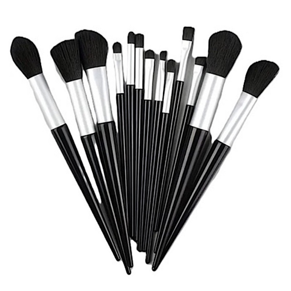 13 Piece Makeup Brush Set in Black Storage Bag NEW